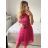 Trägerloses Spitzen-Partykleid für Damen (Einheitsgröße S/M) ITALIAN FASHION IMC23349/DR altrosa S/M