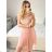 Trägerloses Spitzen-Partykleid für Damen (Einheitsgröße S/M) ITALIAN FASHION IMC23349/DR altrosa S/M