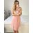 Trägerloses Spitzen-Partykleid für Damen (Einheitsgröße S/M) ITALIAN FASHION IMC23349/DR altrosa S/M
