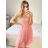 Trägerloses Spitzen-Partykleid für Damen (Einheitsgröße S/M) ITALIAN FASHION IMC23349/DR altrosa S/M