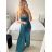 Šaty letní na ramínka dámské (S/M ONE SIZE) ITALSKÁ MÓDA IMPBB22B21841 S/M schwarz
