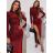 Damen Elegantes Kurzes Langarmkleid (S / M ONE SIZE) ITALIAN FASHION IMWC217235 - Farbe   rot - Velikost   S/M