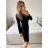 Übergroßes Kleid mit langen Ärmeln für Damen in Übergröße (XL/2XL/3XL, EINHEITSGRÖSSE) ITALIAN FASHION IMC23024