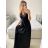 Kleid klassische Kurzarm Frauen (Uni S / M) ITALIAN FASHION IMC20203 M / L schwarz