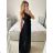 Kleid klassische Kurzarm Frauen (Uni S / M) ITALIAN FASHION IMC20203 M / L schwarz