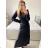 Langes, langärmliges Partykleid für Damen (Einheitsgröße S/M) ITALIAN FASHION IMM23056