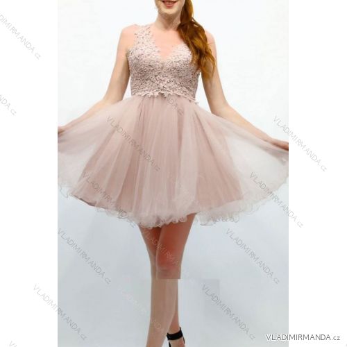 Langes trägerloses Sommerkleid aus Satin für Damen (S / M / L ONE SIZE) ITALIAN FASHION IMM22694