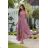 Trägerloses langes Partykleid aus Satin für Damen (34-42) POLISH FASHION PMLEL24NATHALIE dunkelrosa 40
