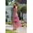 Trägerloses langes Partykleid aus Satin für Damen (34-42) POLISH FASHION PMLEL24NATHALIE dunkelrosa 40