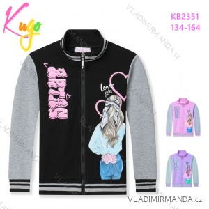 Warmes Mädchen-Sweatshirt mit Reißverschluss (134-164) KUGO M2513