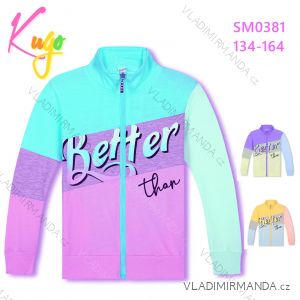 Warmes Mädchen-Sweatshirt mit Reißverschluss (134-164) KUGO M2513
