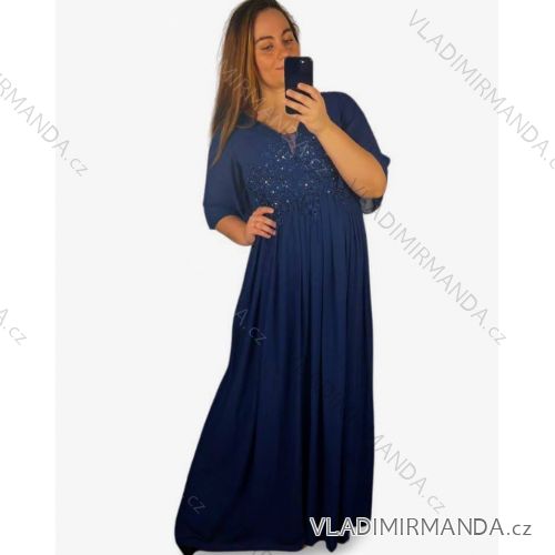 Trägerloses, elegantes langes Ballkleid für Damen (S/M, L/XL) FRENCH FASHION FMF24KARIN