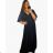 Trägerloses, elegantes langes Ballkleid für Damen (S/M, L/XL) FRENCH FASHION FMF24KARIN