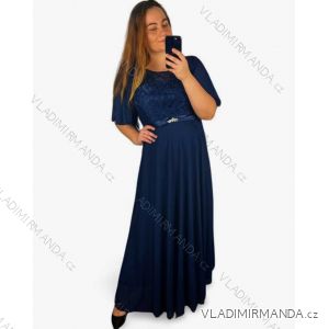 Langes Strickkleid mit Rollkragen und kurzen Ärmeln für Damen (Einheitsgröße S/M) ITALIAN FASHION IMM22FD51751