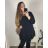 Übergroßes Kleid mit langen Ärmeln für Damen in Übergröße (XL/2XL/3XL, EINHEITSGRÖSSE) ITALIAN FASHION IMC23024 2XL/3XL rot