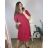 Kurzarmkleid für Damen in Übergröße (L-3XL) POLISH FASHION FMF24LEONA - Farbe   pink - Velikost   48