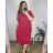 Kurzarmkleid für Damen in Übergröße (L-3XL) POLISH FASHION FMF24LEONA - Farbe   pink - Velikost   48
