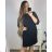 Kurzarmkleid für Damen in Übergröße (L-3XL) POLISH FASHION PMF20013 - Farbe   schwarz - Velikost   48