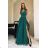 Damen Plus Size (42-46) langes elegantes ärmelloses Partykleid POLISH FASHION PMLBC23265-10 grün 48