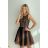 Damen Plus Size (42-46) langes elegantes ärmelloses Partykleid POLISH FASHION PMLBC23265-10 Schwarz und weiß 40