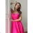 Damen Plus Size (42-46) langes elegantes ärmelloses Partykleid POLISH FASHION PMLBC23265-10 - Farbe   dunkelrosa
 - Velikost   40