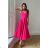 Damen Plus Size (42-46) langes elegantes ärmelloses Partykleid POLISH FASHION PMLBC23265-10 - Farbe   dunkelrosa
 - Velikost   40