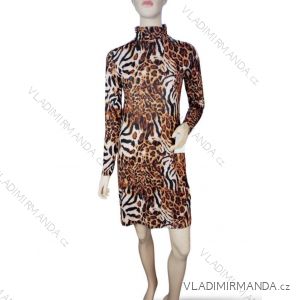 Šaty elegantní s rolákem dlouhý rukáv icecool dámské (S/M ONE SIZE) ITALSKÁ MODA IMM211517
