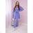 Hellviolettes Set aus Hemd und Hose mit Falten