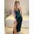 Šaty elegantní společenské na ramínka dámské (S/M ONE SIZE) ITALSKÁ MÓDA IM321608 S/M rot