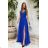 Damen Plus Size (42-46) langes elegantes ärmelloses Partykleid POLISH FASHION PMLBC23265-10 blau 36