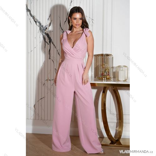 Damen Plus Size (42-46) langes elegantes ärmelloses Partykleid POLISH FASHION PMLBC23265-10 pink 34