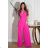 Damen Plus Size (42-46) langes elegantes ärmelloses Partykleid POLISH FASHION PMLBC23265-10 dunkelrosa 34