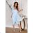 Damen Plus Size (42-46) langes elegantes ärmelloses Partykleid POLISH FASHION PMLBC23265-10 blau 34