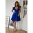 Elegantes Kurzarmkleid für Damen (34-42) POLISH FASHION PMLBC24281-05 Blau 34