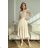 Damen Plus Size (42-46) langes elegantes ärmelloses Partykleid POLISH FASHION PMLBC23265-10 béžová 38