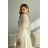 Damen Plus Size (42-46) langes elegantes ärmelloses Partykleid POLISH FASHION PMLBC23265-10 béžová 38