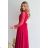 Damen Plus Size (42-46) langes elegantes ärmelloses Partykleid POLISH FASHION PMLBC23265-10 rot 44