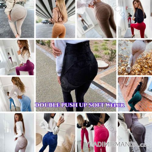 Džegíny push up dlouhé dámské (XS-S-M-L) POLSKÁ MÓDA MAJ22022 schwarz S
