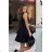 Damen Plus Size (42-46) langes elegantes ärmelloses Partykleid POLISH FASHION PMLBC23265-10 schwarz 34