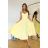 Damen Plus Size (42-46) langes elegantes ärmelloses Partykleid POLISH FASHION PMLBC23265-10 žlutá 40