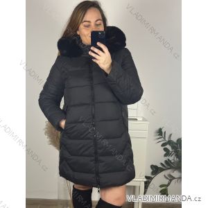 Bunda zimní s kapucí dámská nadrozměr (3XL-7XL) POLSKÁ MODA BLI2381296