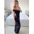 Kleid Kurzarm Damen (Uni L-2XL) ITALIENISCH MODA IMS20004 S / M schwarz