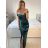 Kleid Kurzarm Damen (Uni L-2XL) ITALIENISCH MODA IMS20004 S / M schwarz