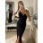 Šaty letní na ramínka dámské (S/M ONE SIZE) ITALSKÁ MÓDA IMPBB22B21841 altrosa S/M