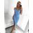 Langes, elegantes, trägerloses Satin-Partykleid für Damen (Einheitsgröße S/M) ITALIAN FASHION IMPSH236357A/DU -   Smaragdgrün -   S/M/L