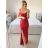 Šaty elegantní společenské na ramínka dámské (S/M ONE SIZE) ITALSKÁ MÓDA IM321608 -   růžová fuchsiová -   S/M/L