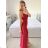 Šaty elegantní společenské na ramínka dámské (S/M ONE SIZE) ITALSKÁ MÓDA IM321608 -   hellgrün -   S / M / L