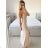 Šaty elegantní společenské na ramínka dámské (S/M ONE SIZE) ITALSKÁ MÓDA IM321608 -   hellgrün -   S / M / L