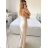 Šaty elegantní společenské na ramínka dámské (S/M ONE SIZE) ITALSKÁ MÓDA IM321608 -   hellgrün -   S / M / L