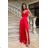 Damen Plus Size (42-46) langes elegantes ärmelloses Partykleid POLISH FASHION PMLBC23265-10 rot 34